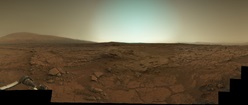 Mars landscape taken by Curiosity Rover