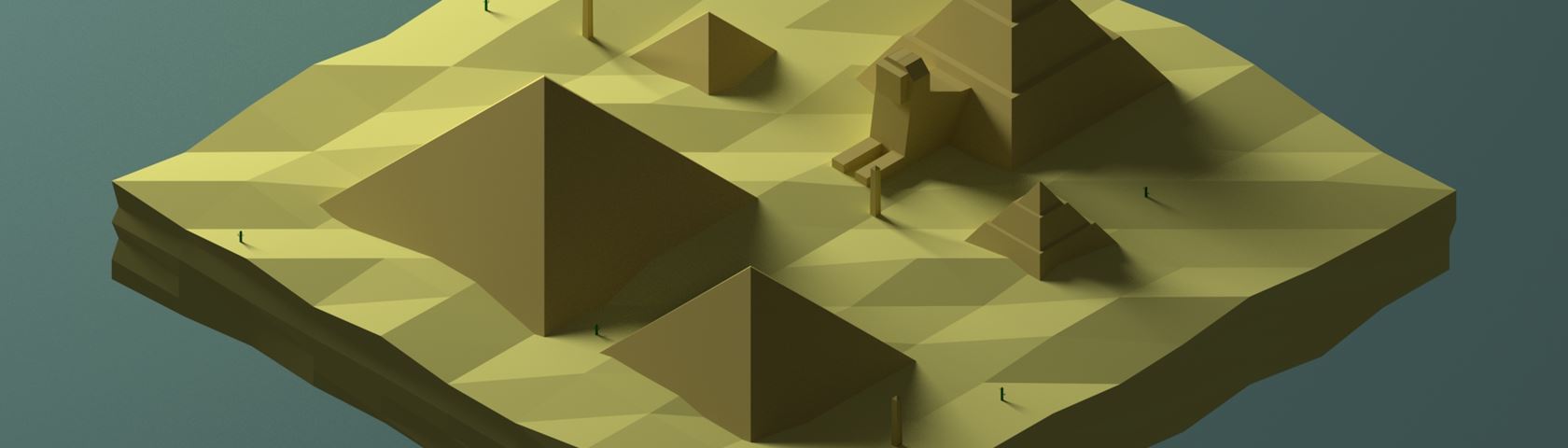 Egypt Low Poly Isometric Render