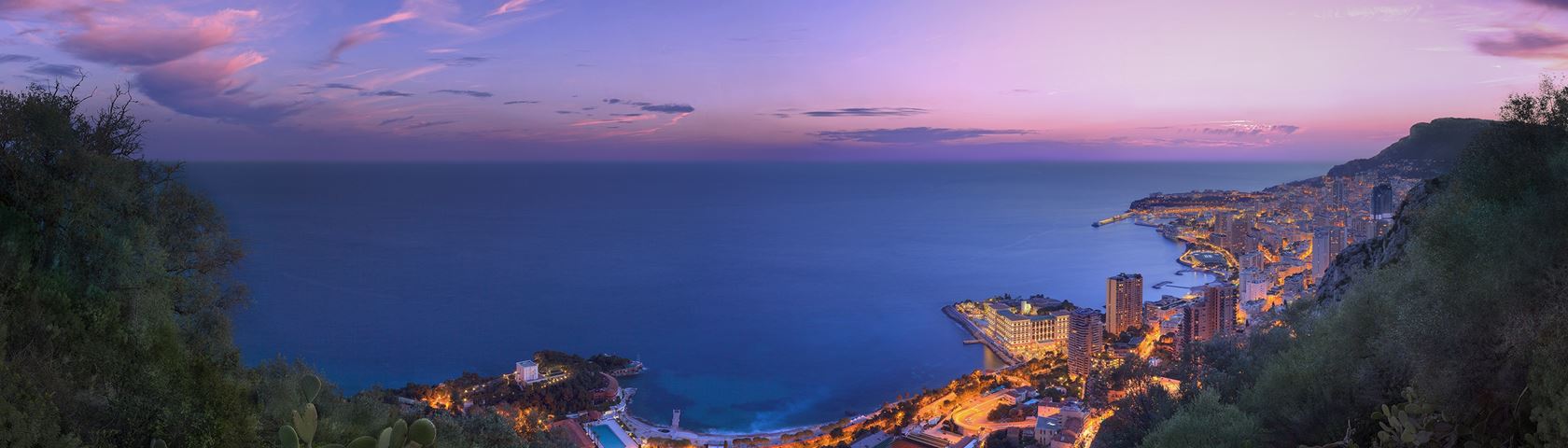 Monaco Purple Clouds Sunset