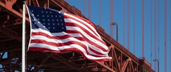 USA flag foreground