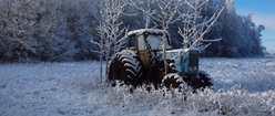Old Tractor in the Snow