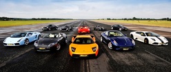 Exotic Cars in a Line