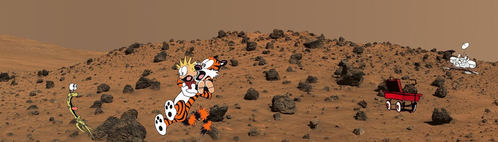 Calvin and Hobbes on Mars