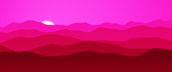 Mountains (Pinkish Red)