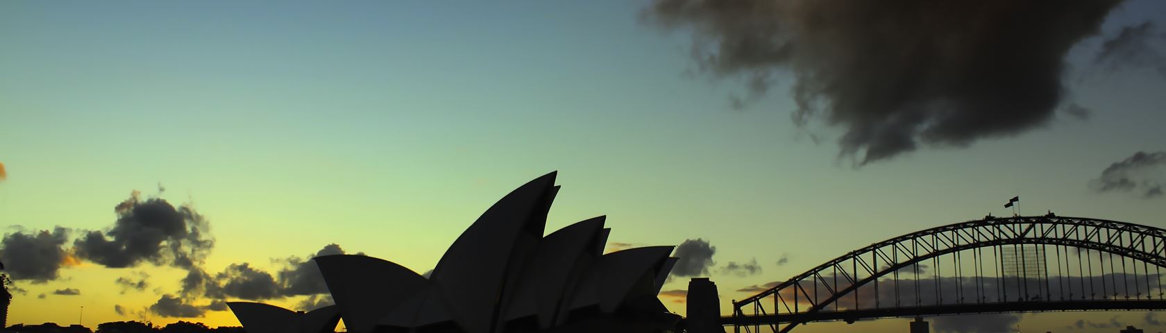 The Sydney Opera House at sunset Color Blasted