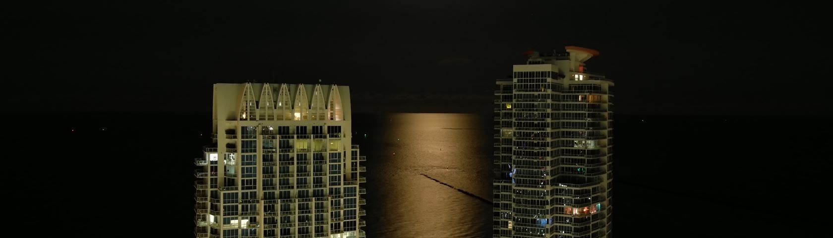 Eclipse Moon in South Beach Miami