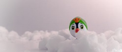 Plastic Pinguin in Snow