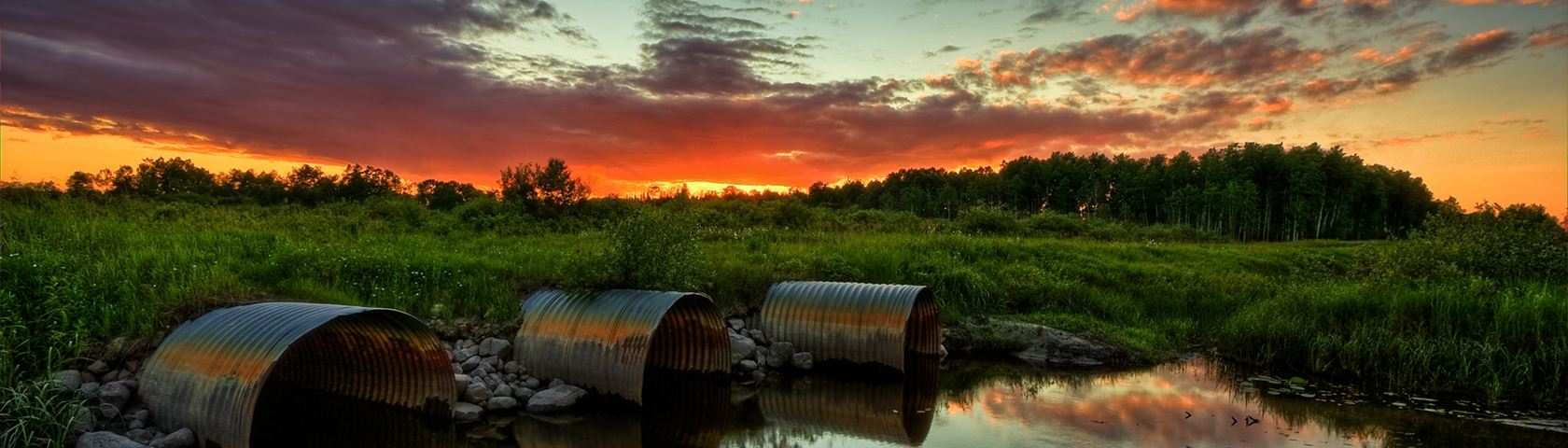 Sunset over Pipes