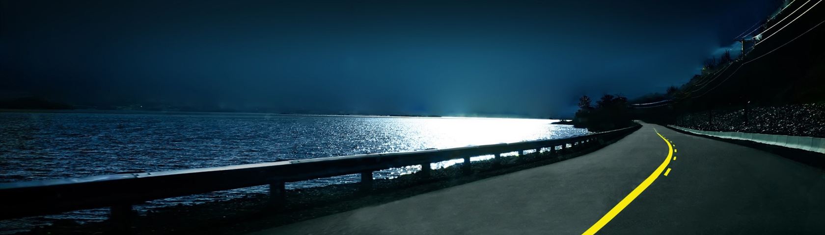 Coastal Road at Night