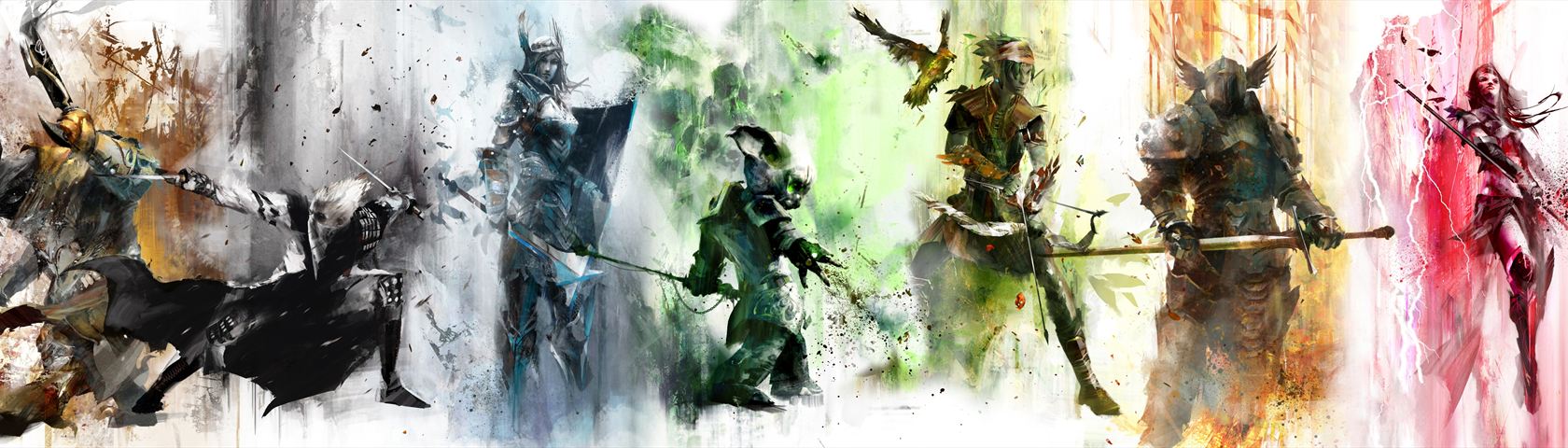 Guild Wars 2 Professions on White