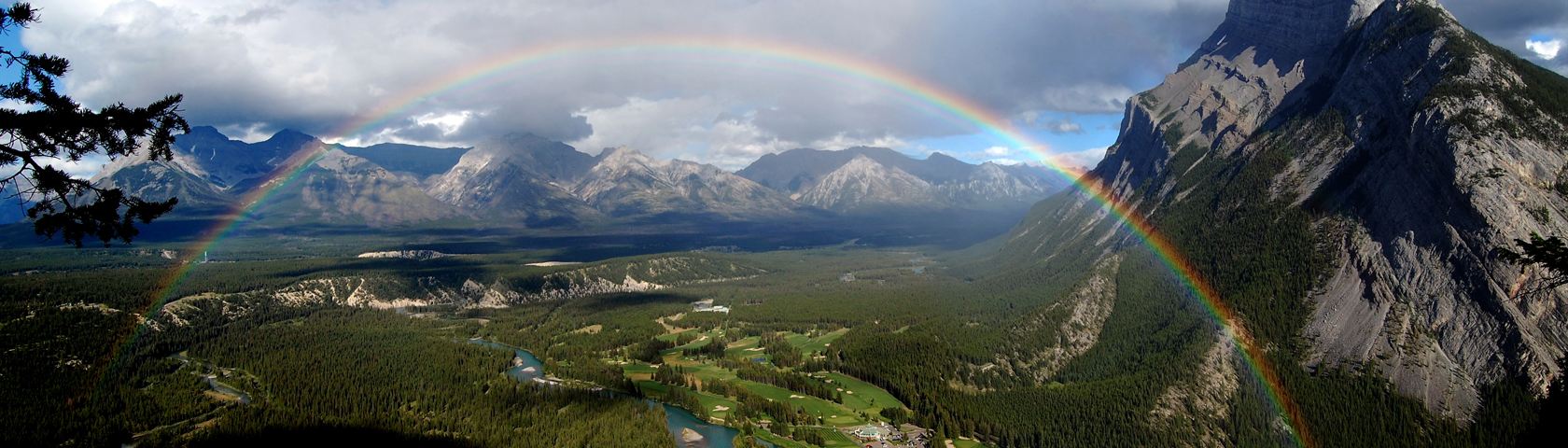 Rainbow at Mount Rundle